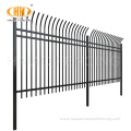 Outdoor garden bent top steel fence panels